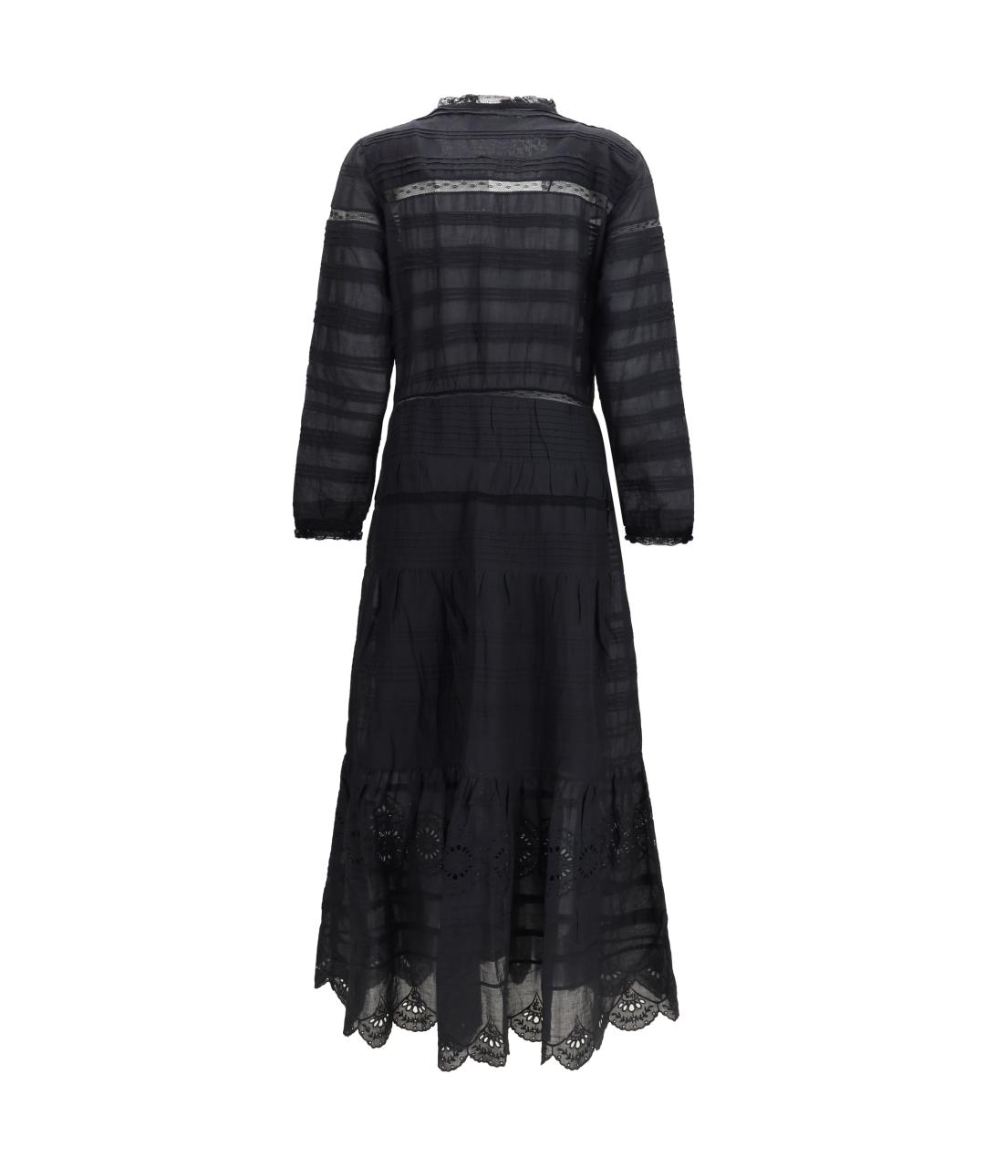 ISABEL MARANT ETOILE Черное хлопковое повседневное платье, фото 2