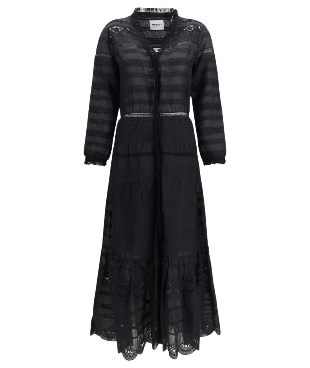 ISABEL MARANT ETOILE Черное хлопковое повседневное платье, фото 1