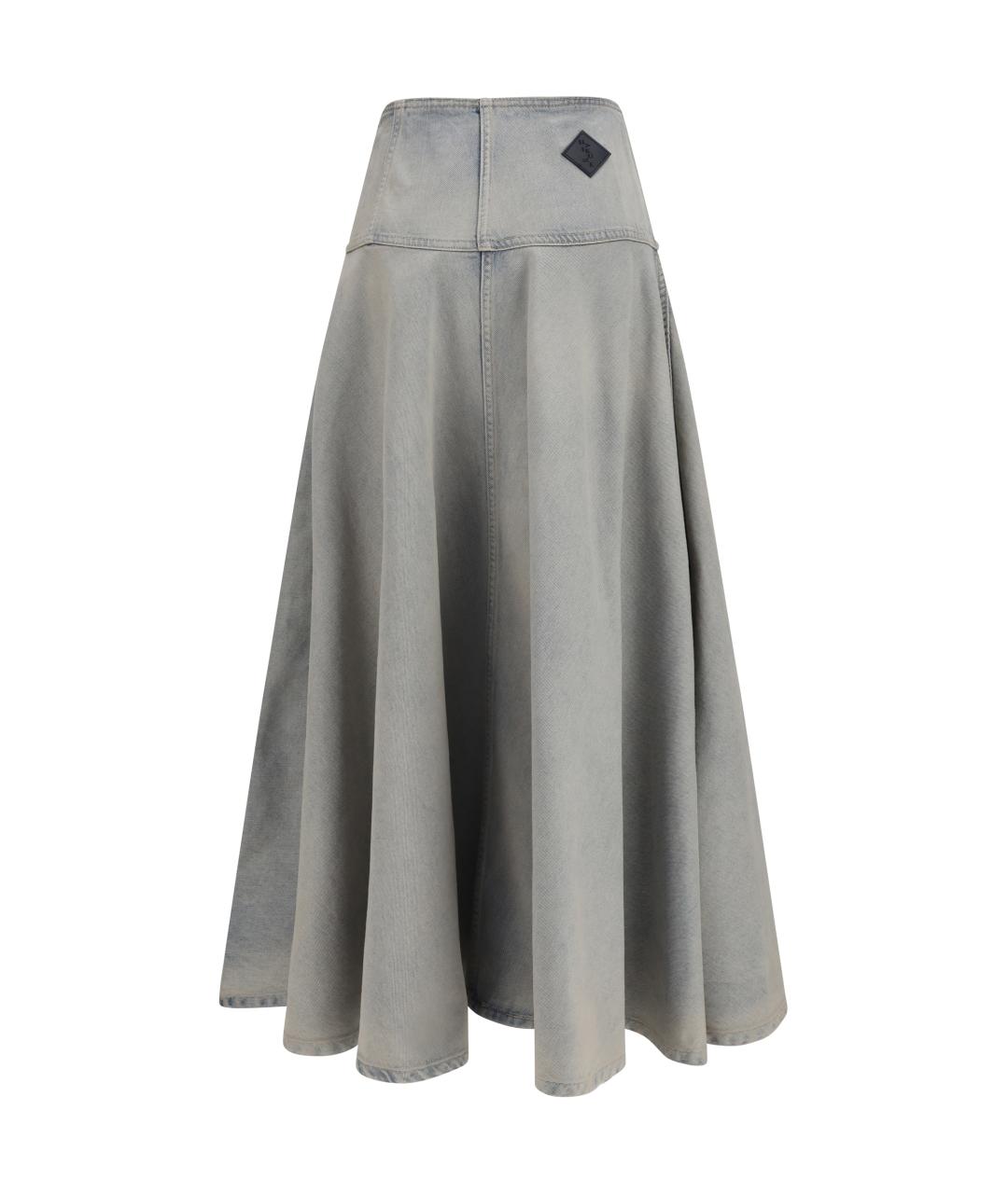 HAIKURE Серая хлопковая юбка миди, фото 2