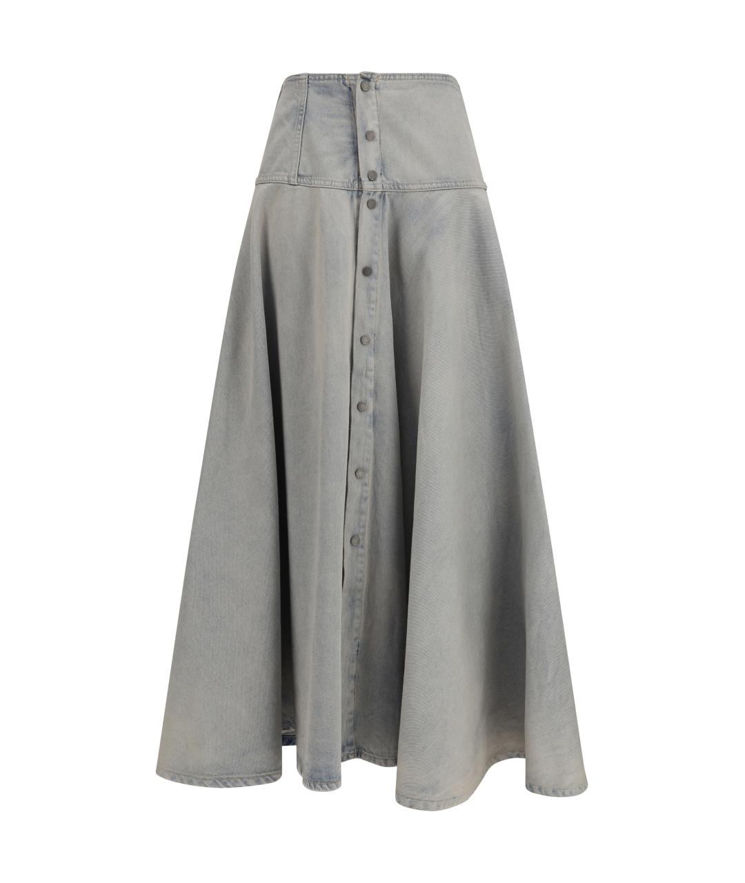HAIKURE Серая хлопковая юбка миди, фото 1