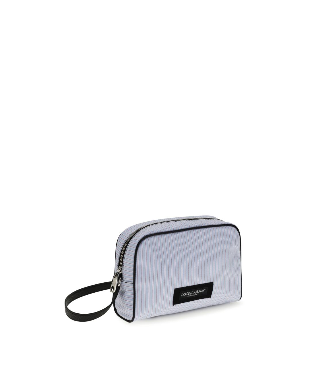 DOLCE&GABBANA Голубая хлопковая барсетка, фото 2