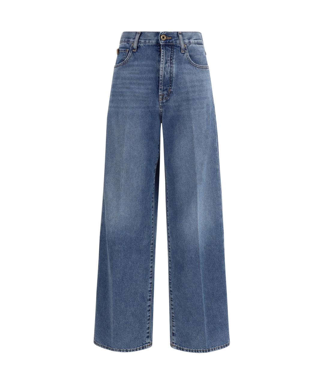 JACOB COHEN Синие хлопковые джинсы клеш, фото 1