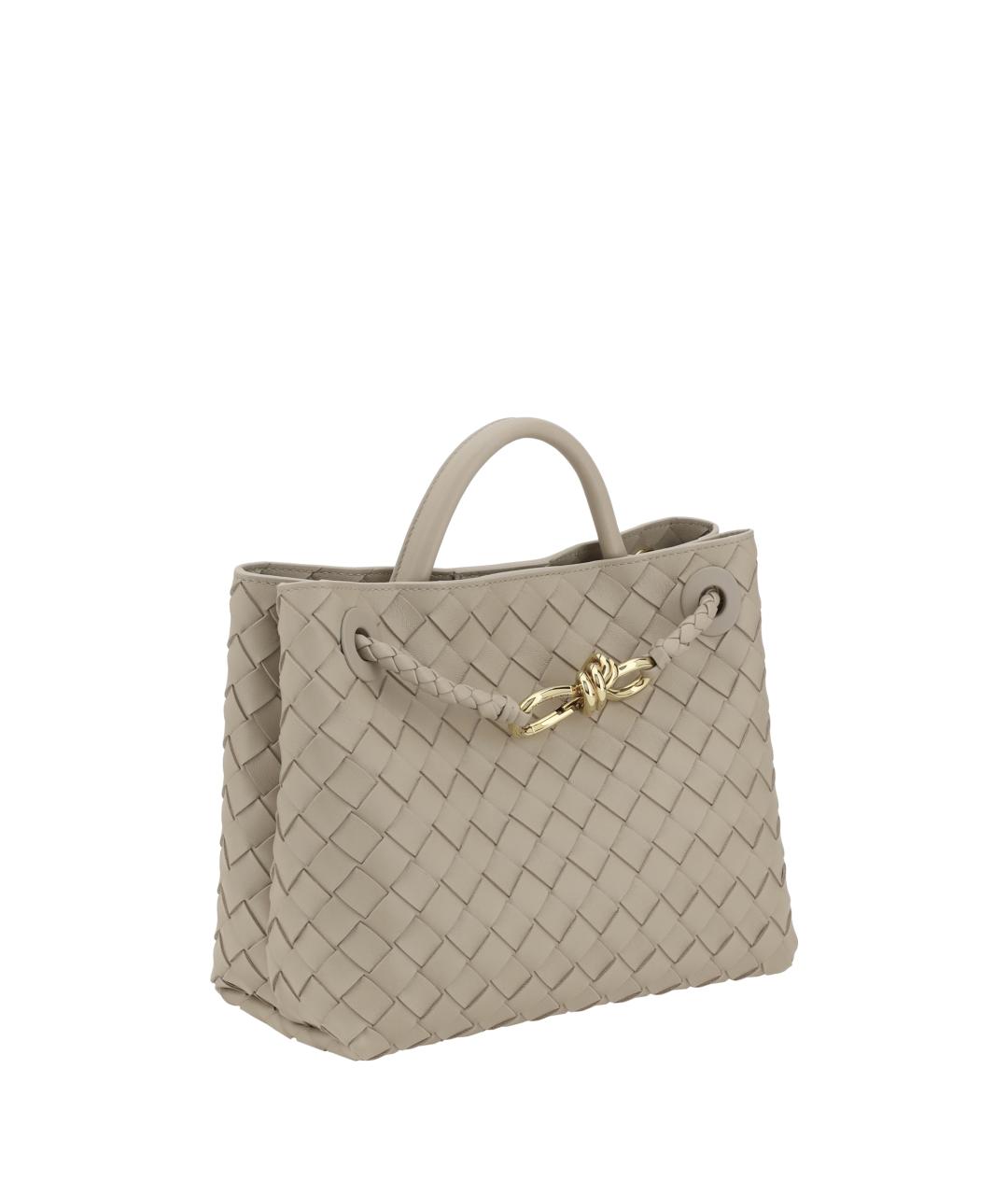 BOTTEGA VENETA Бежевая кожаная сумка тоут, фото 2