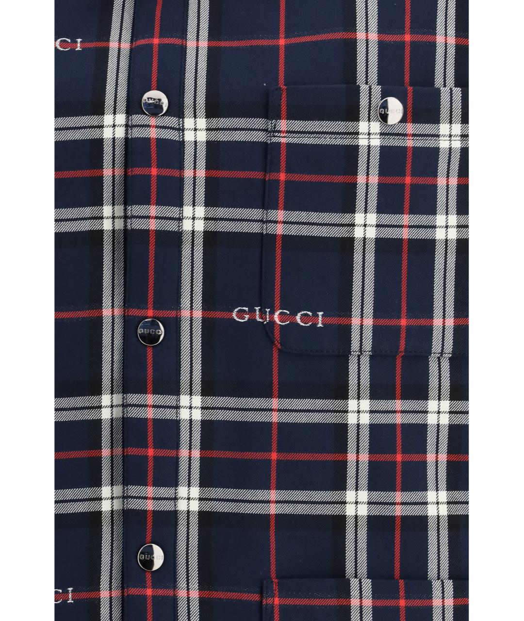 GUCCI Синяя хлопковая куртка, фото 3