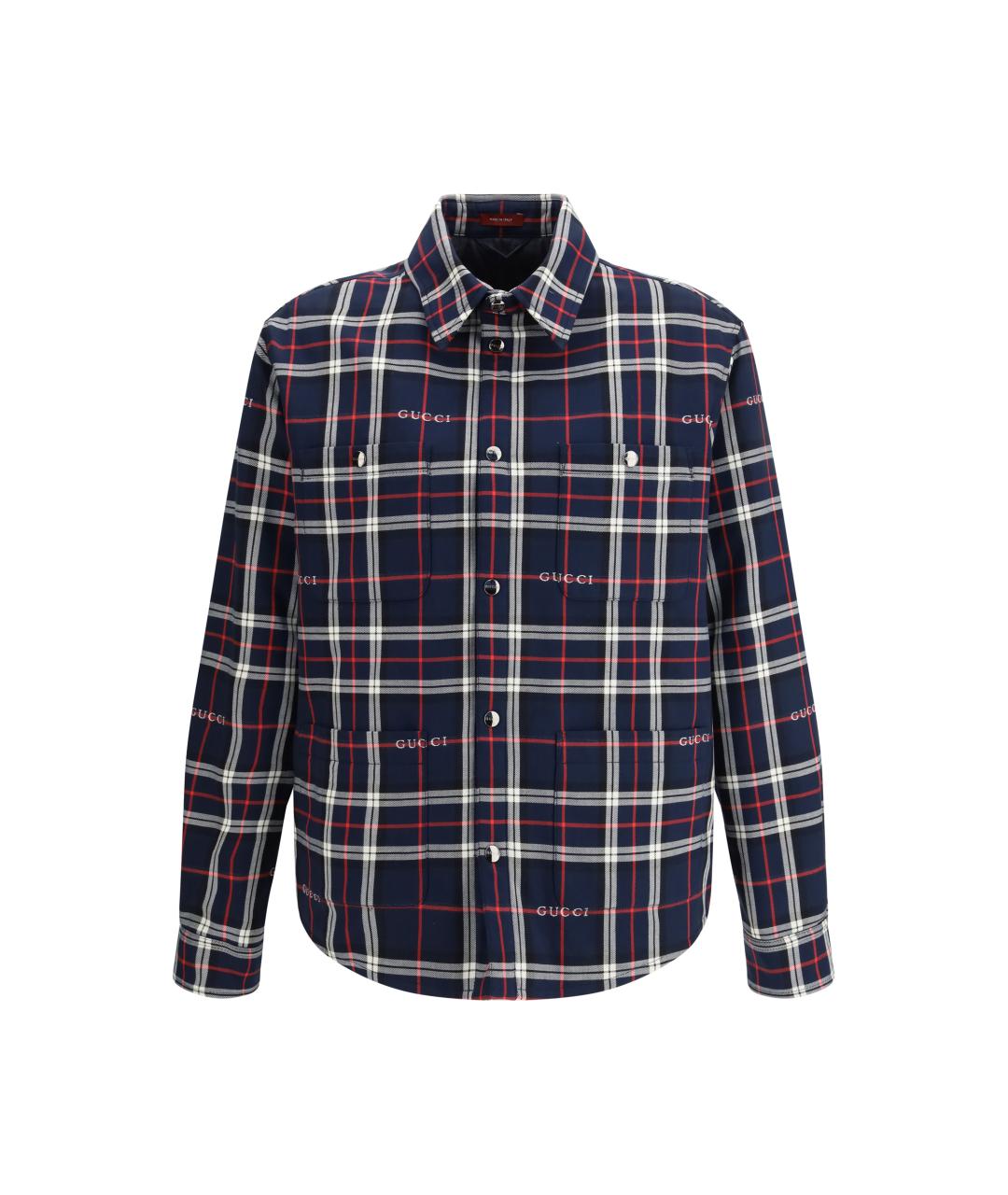 GUCCI Синяя хлопковая куртка, фото 1