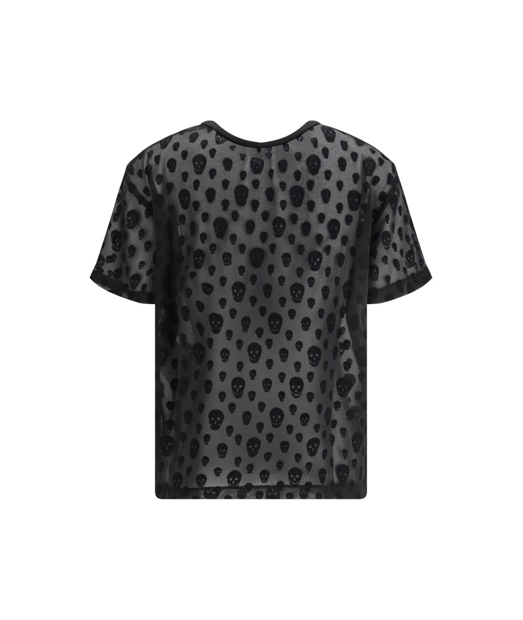 ALEXANDER MCQUEEN Черная полиамидовая футболка, фото 2