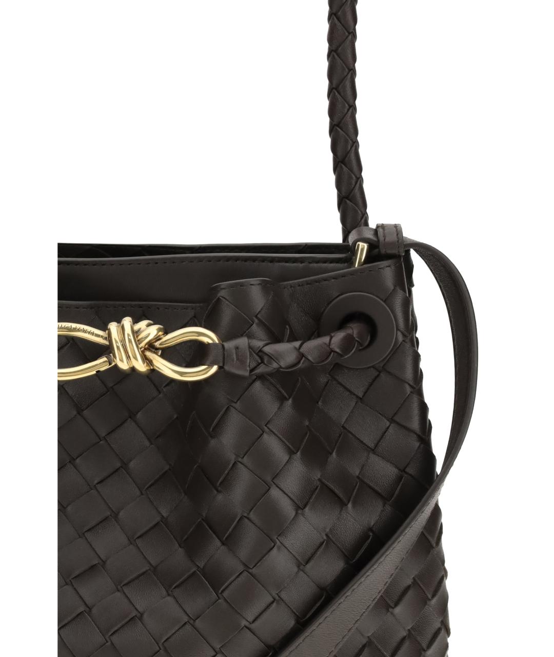 BOTTEGA VENETA Коричневая кожаная сумка через плечо, фото 3