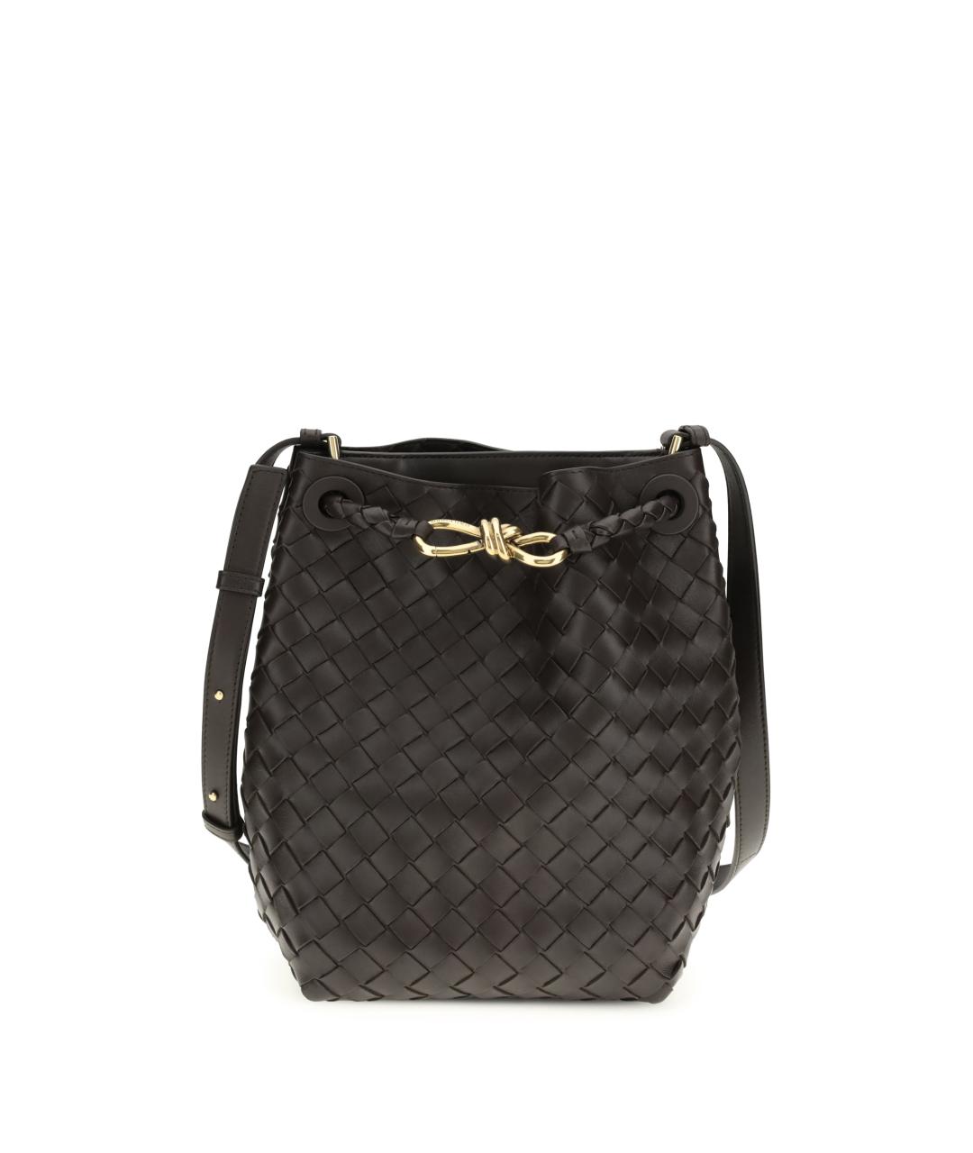 BOTTEGA VENETA Коричневая кожаная сумка через плечо, фото 1