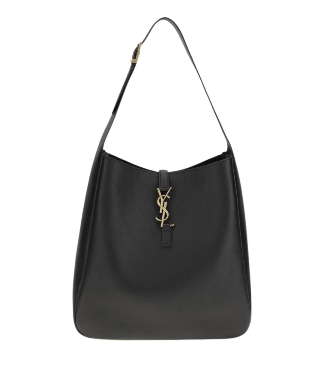 SAINT LAURENT Черная кожаная сумка через плечо, фото 1