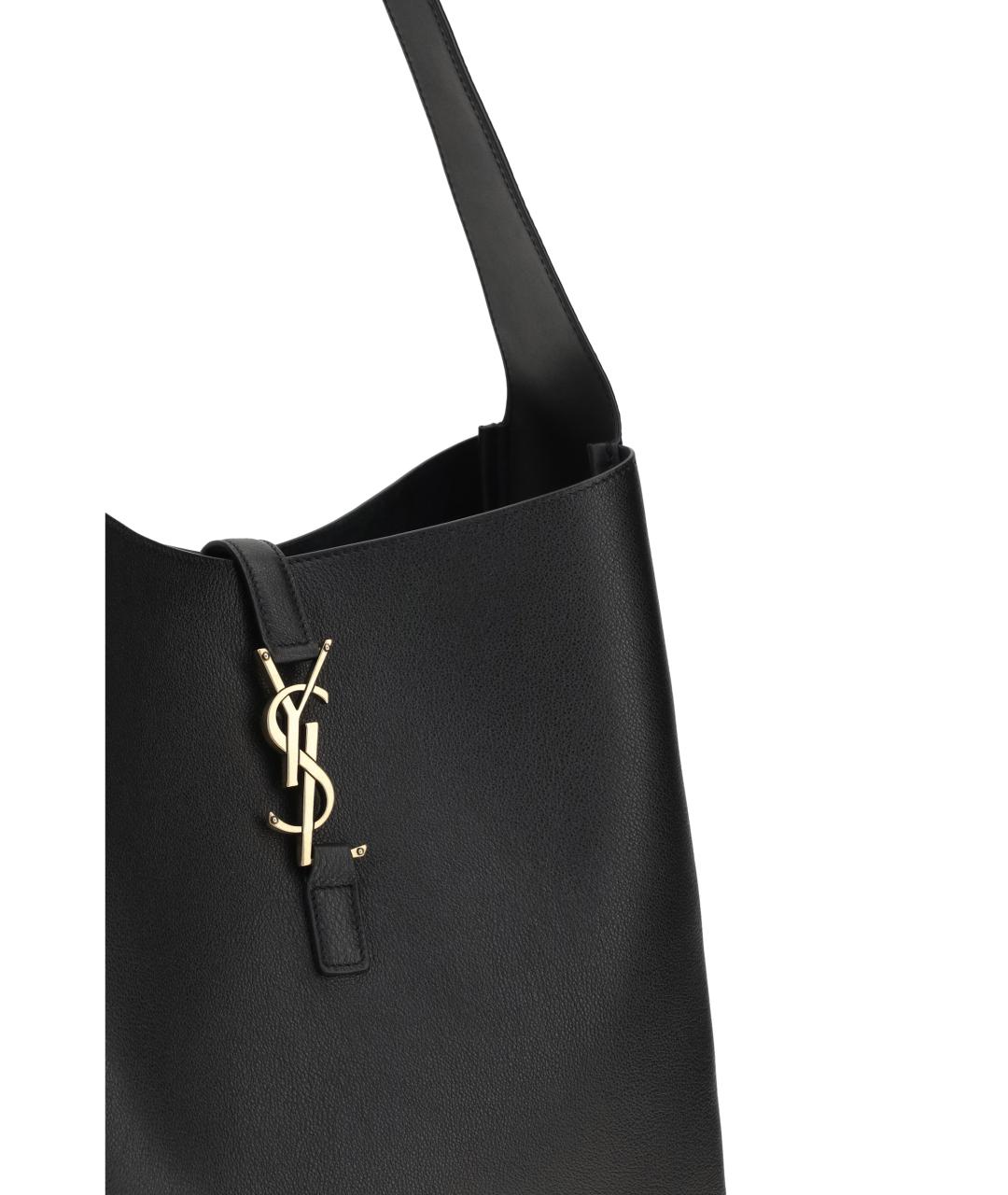 SAINT LAURENT Черная кожаная сумка через плечо, фото 4
