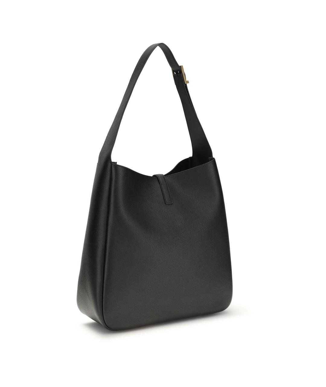 SAINT LAURENT Черная кожаная сумка через плечо, фото 3