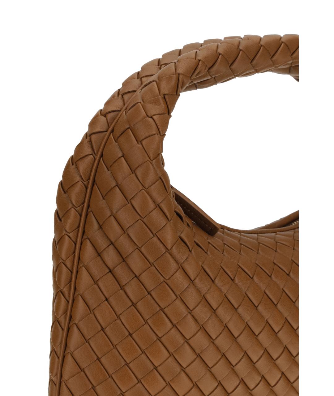 BOTTEGA VENETA Коричневая кожаная сумка через плечо, фото 4