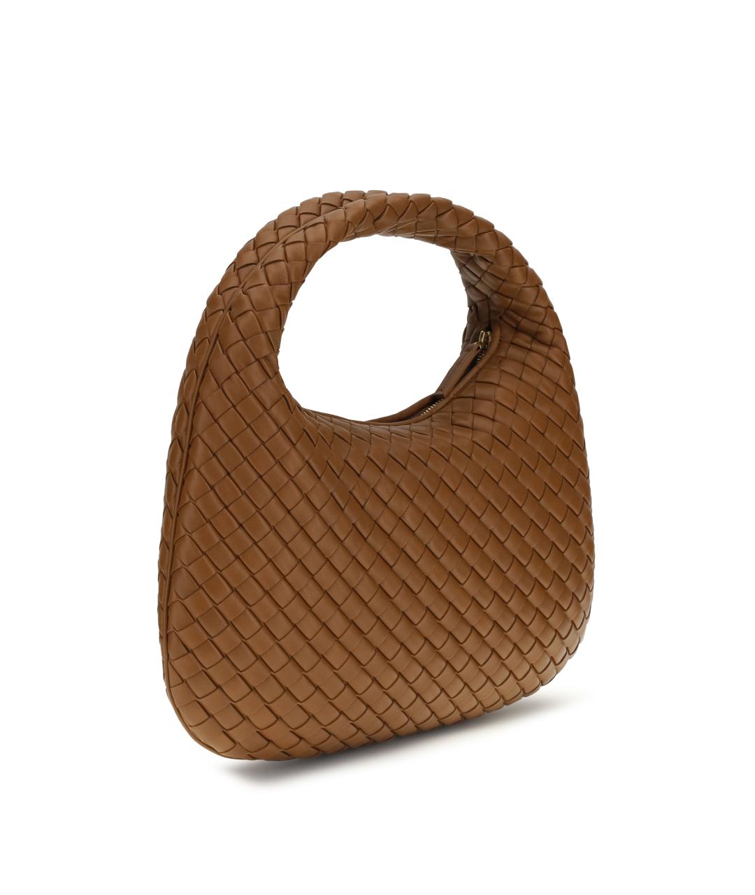 BOTTEGA VENETA Коричневая кожаная сумка через плечо, фото 3