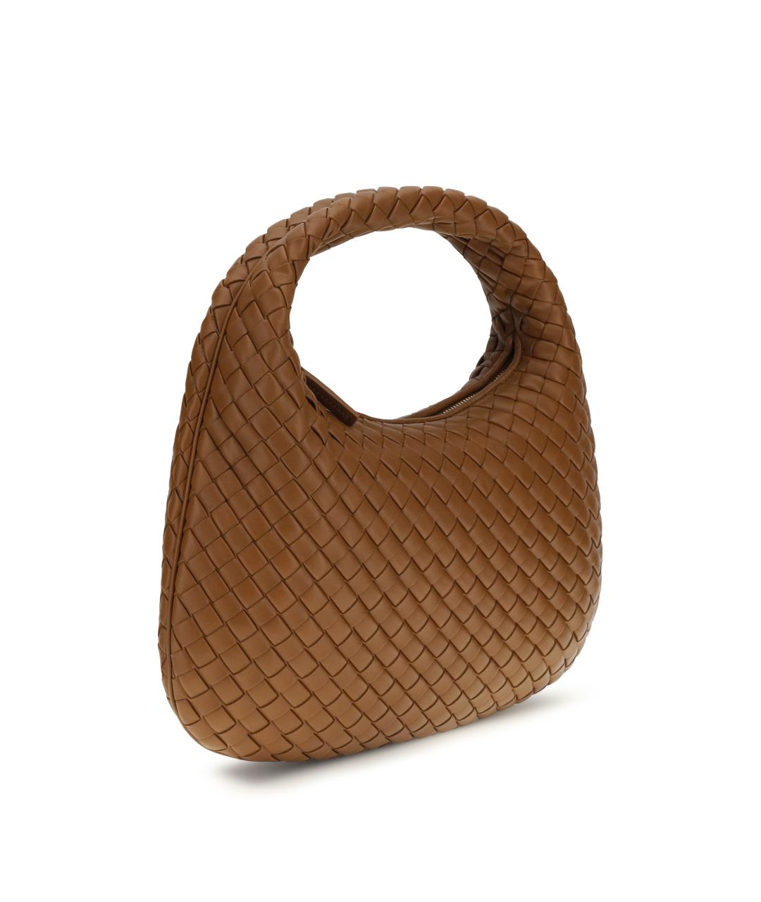 BOTTEGA VENETA Коричневая кожаная сумка через плечо, фото 2