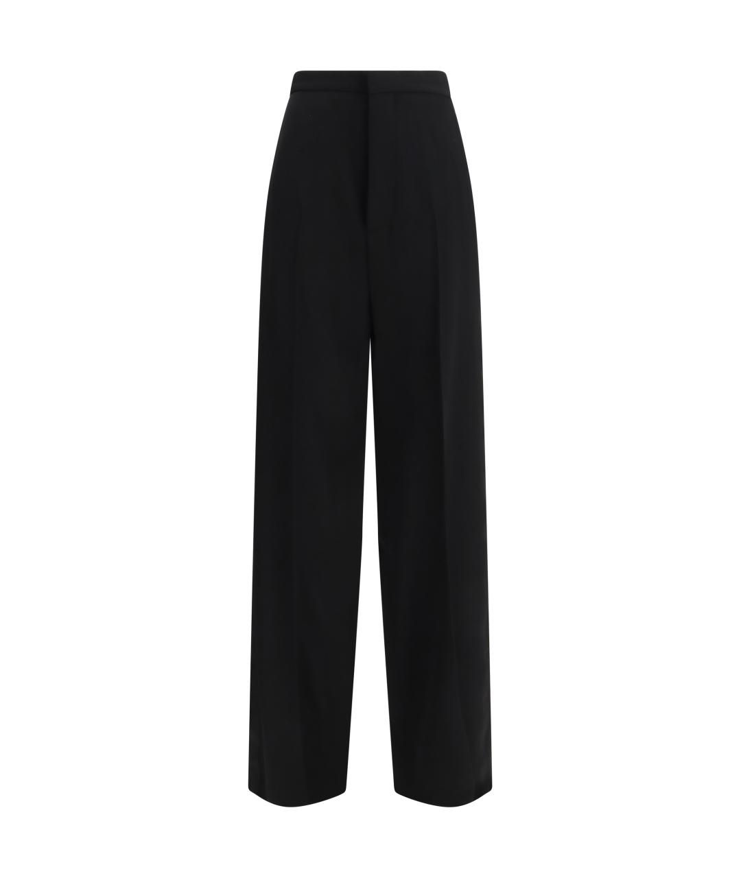 BALENCIAGA Черные хлопковые брюки широкие, фото 1