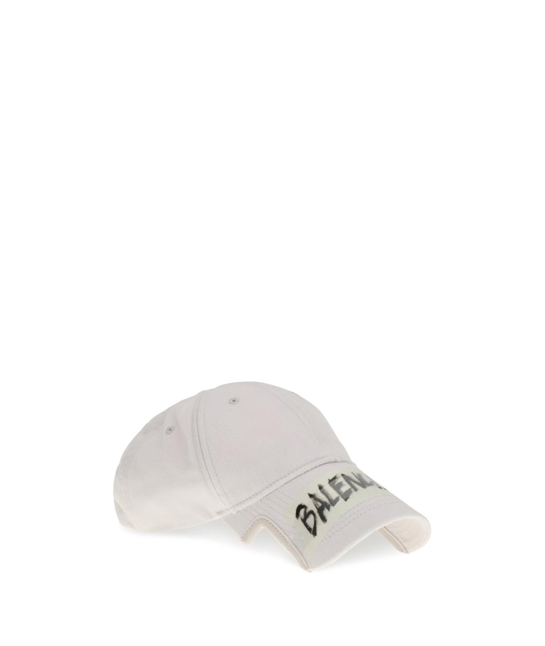 BALENCIAGA Белая хлопковая кепка/бейсболка, фото 2