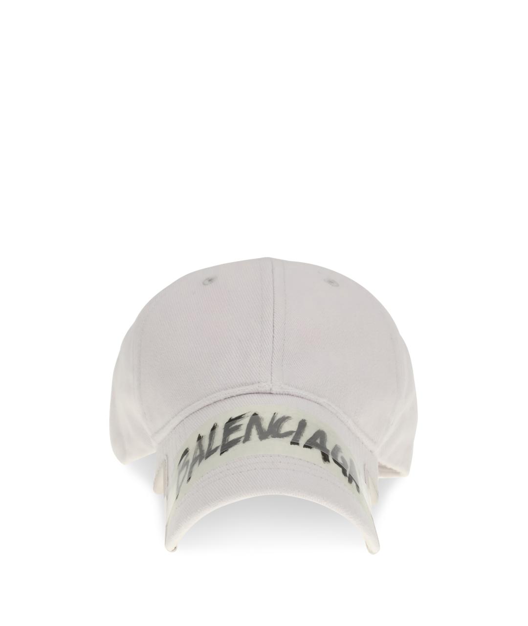 BALENCIAGA Белая хлопковая кепка/бейсболка, фото 1
