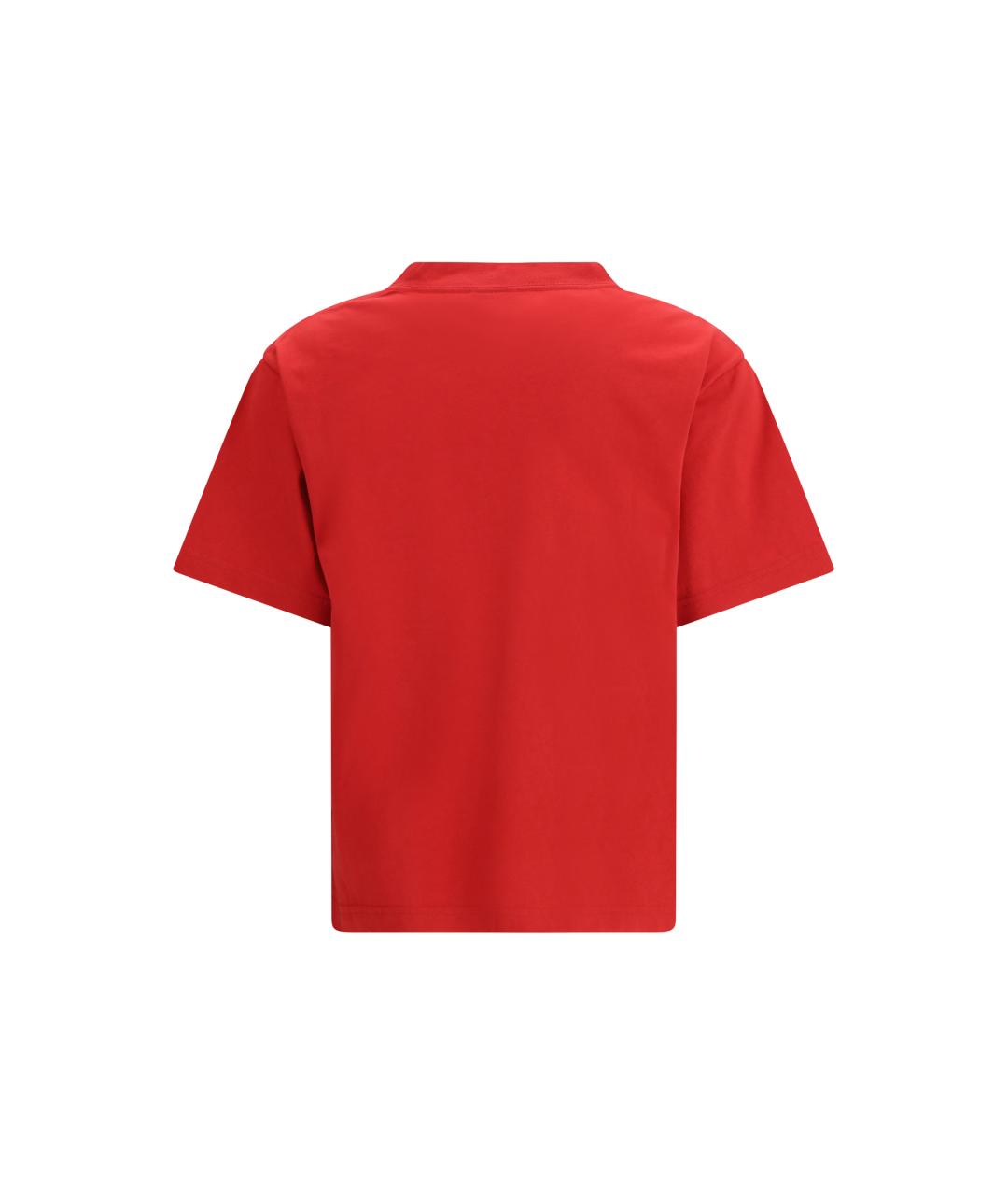 BALENCIAGA Красная хлопковая футболка, фото 2