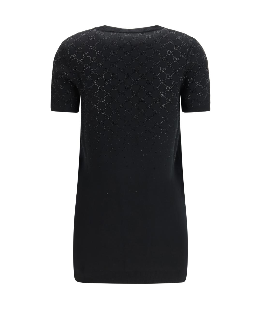 GUCCI Черное шерстяное повседневное платье, фото 2