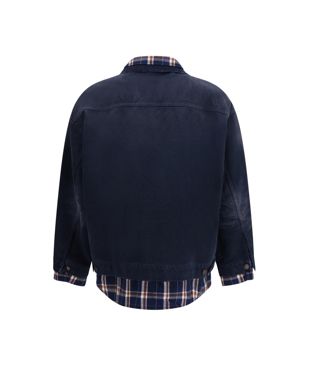 BALENCIAGA Темно-синяя хлопковая куртка, фото 2