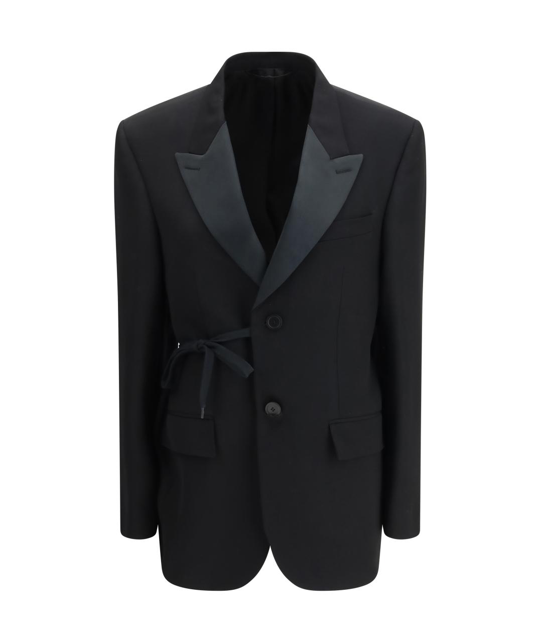 BALENCIAGA Черный шерстяной жакет/пиджак, фото 1