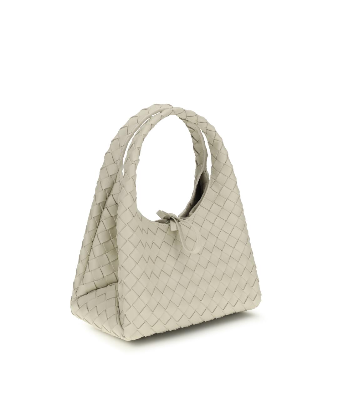 BOTTEGA VENETA Белая кожаная сумка тоут, фото 2