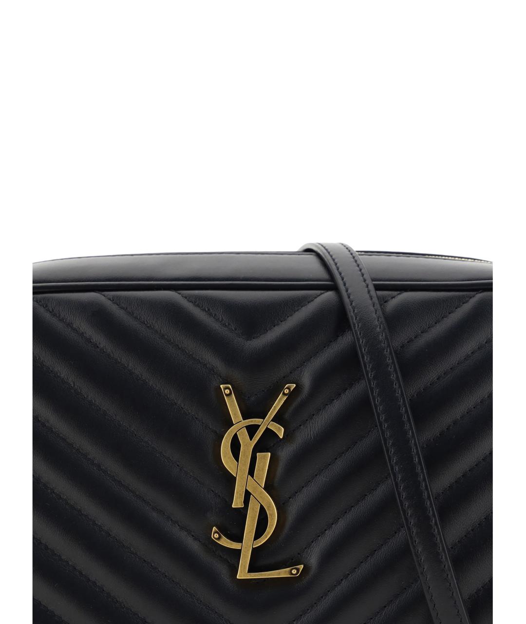 SAINT LAURENT Черная кожаная сумка через плечо, фото 4