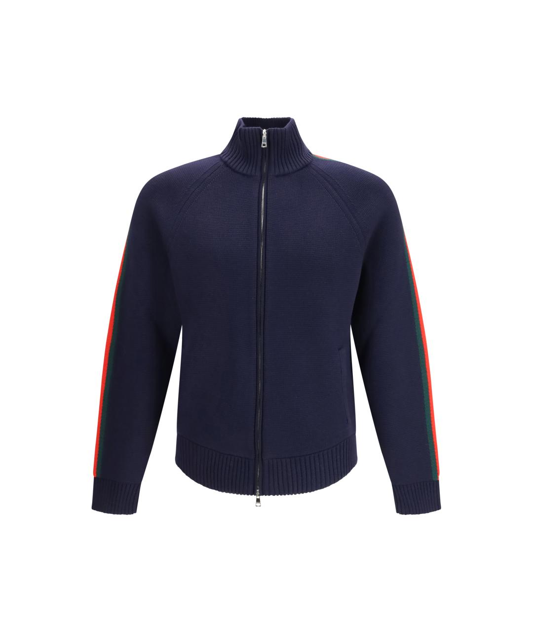 GUCCI Темно-синий шерстяной кардиган, фото 1