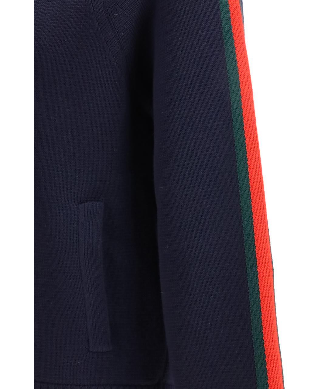 GUCCI Темно-синий шерстяной кардиган, фото 3