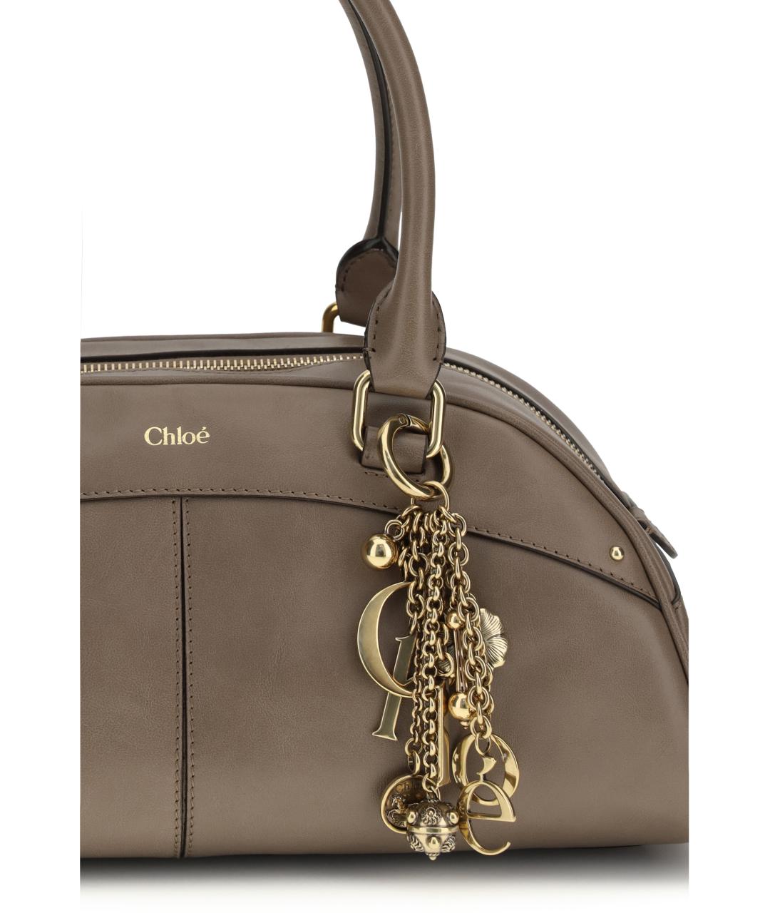 CHLOE Бежевая кожаная сумка тоут, фото 4