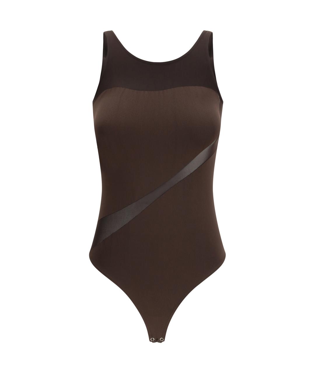 WOLFORD Коричневое полиамидовое боди, фото 1