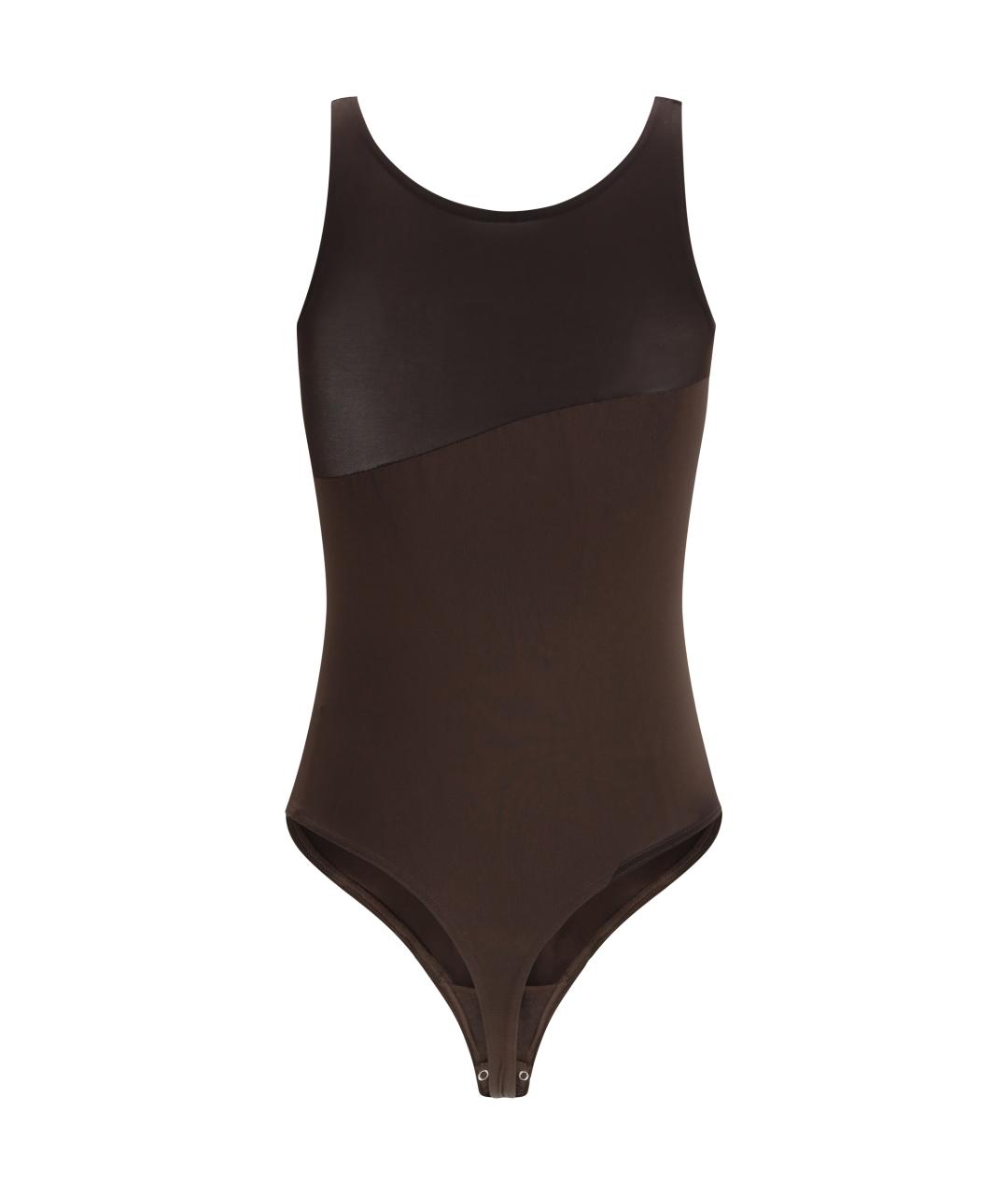 WOLFORD Коричневое полиамидовое боди, фото 2