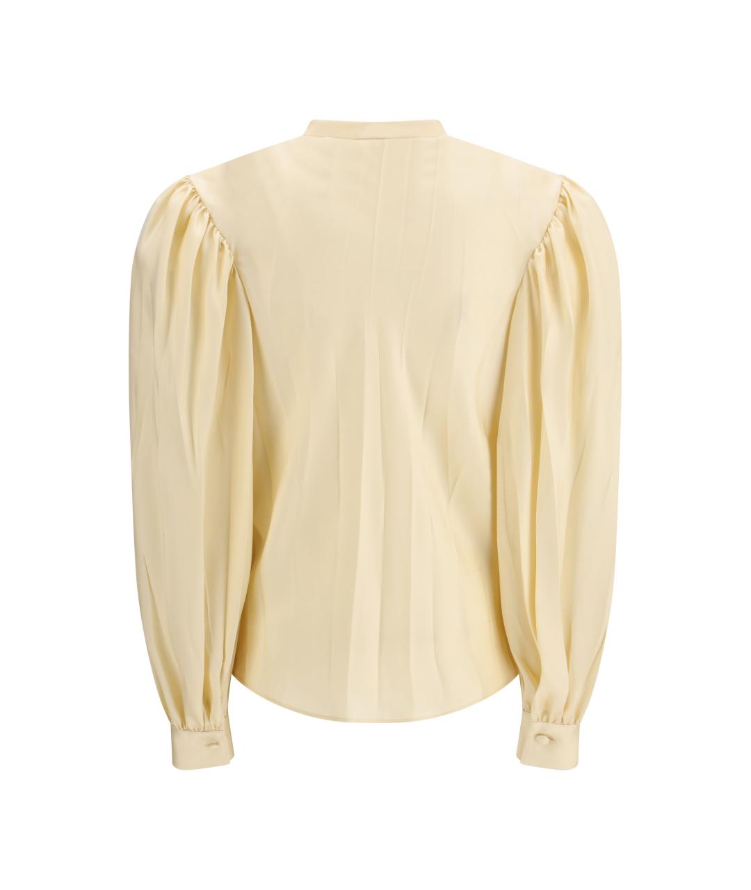 GUCCI Бежевая шелковая рубашка, фото 2