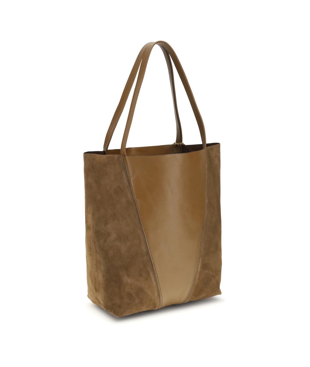 CHLOE Коричневая кожаная сумка тоут, фото 3