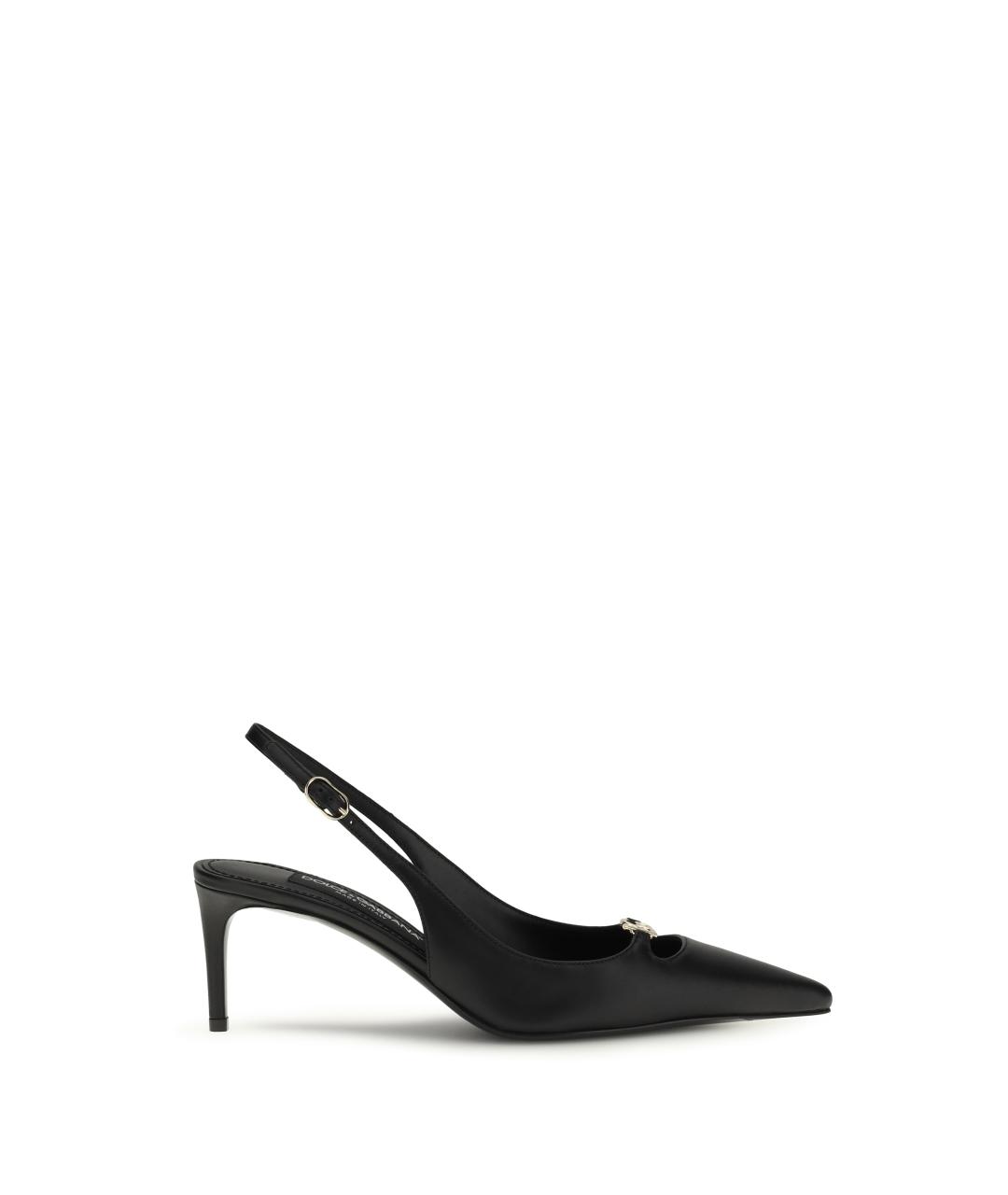 DOLCE&GABBANA Черные кожаные туфли, фото 5