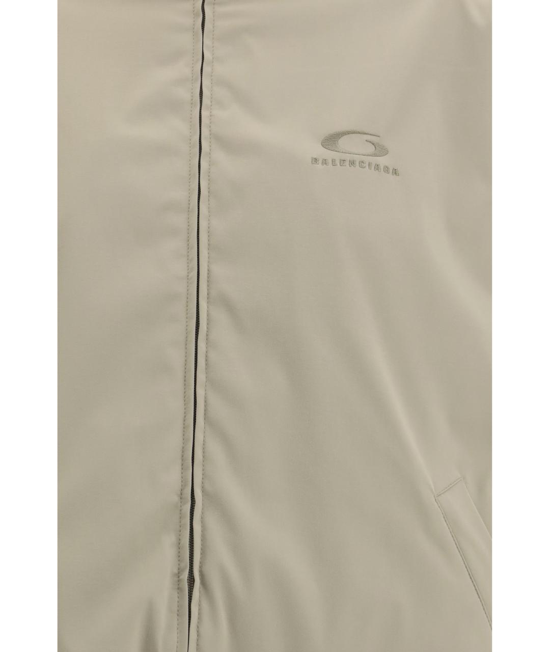 BALENCIAGA Бежевая полиэстеровая куртка, фото 3