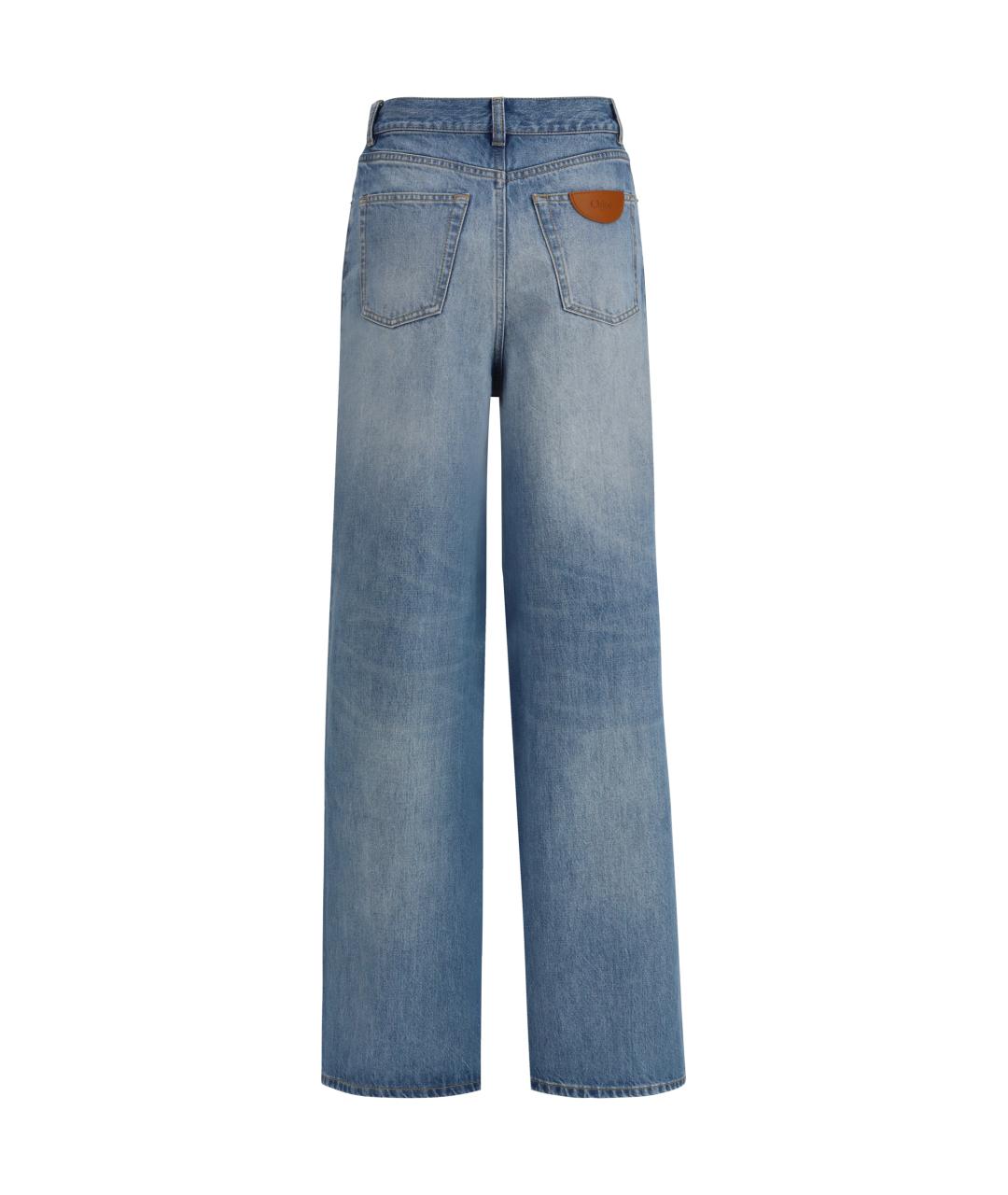 CHLOE Синие хлопковые прямые джинсы, фото 2