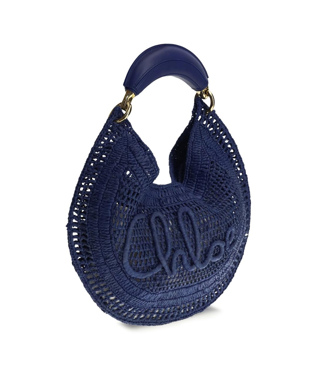 CHLOE Синяя пелетеная сумка через плечо, фото 2