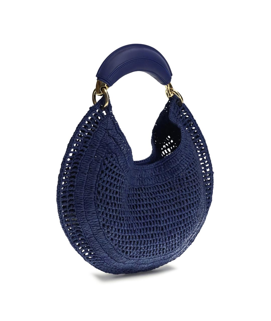 CHLOE Синяя пелетеная сумка через плечо, фото 3