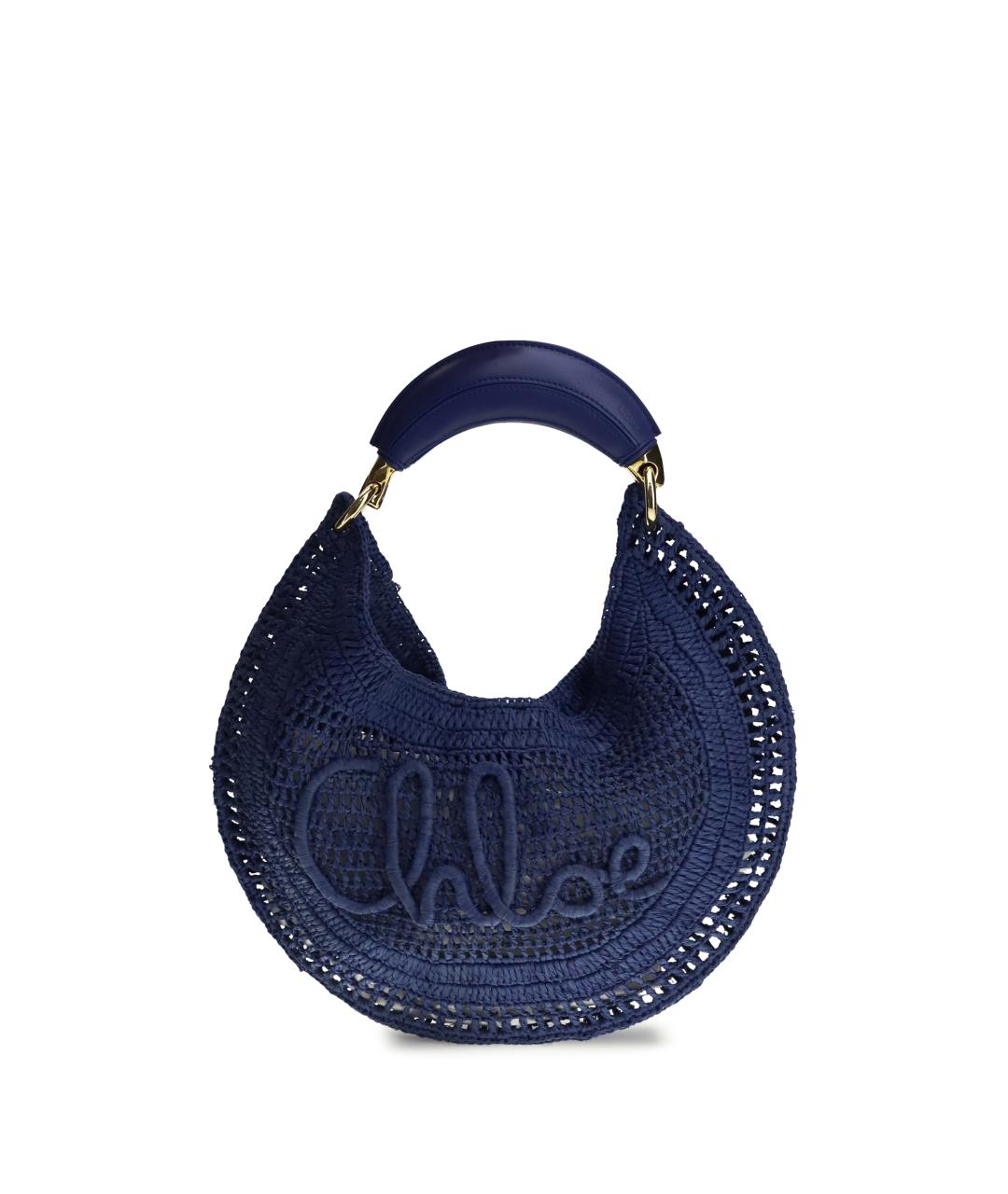 CHLOE Синяя пелетеная сумка через плечо, фото 1