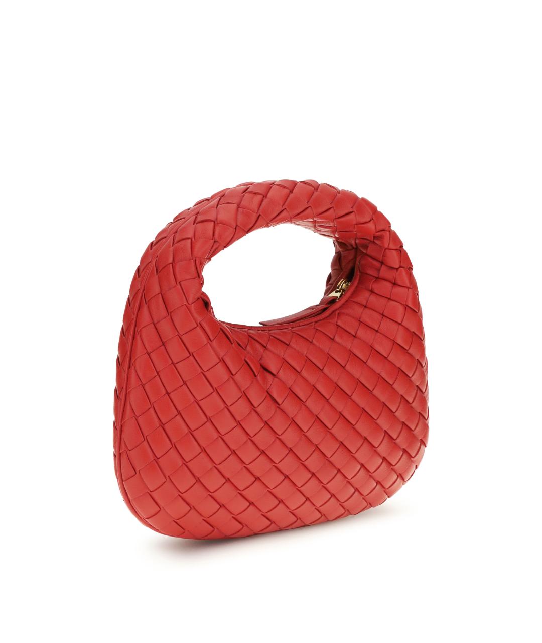 BOTTEGA VENETA Красная кожаная сумка с короткими ручками, фото 3