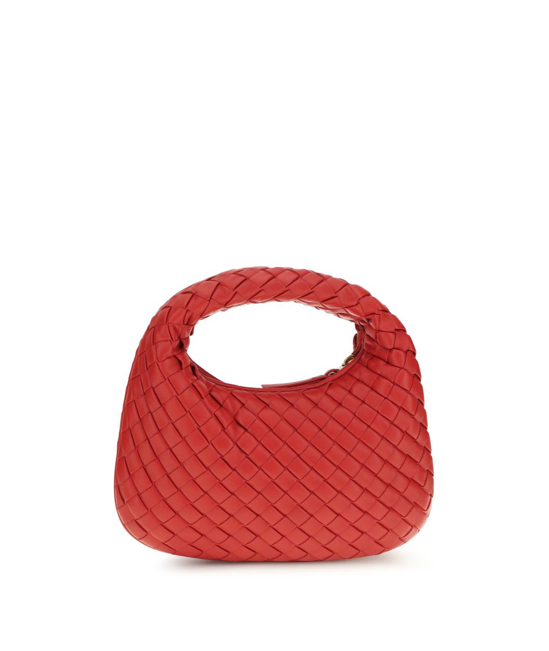 BOTTEGA VENETA Красная кожаная сумка с короткими ручками, фото 1