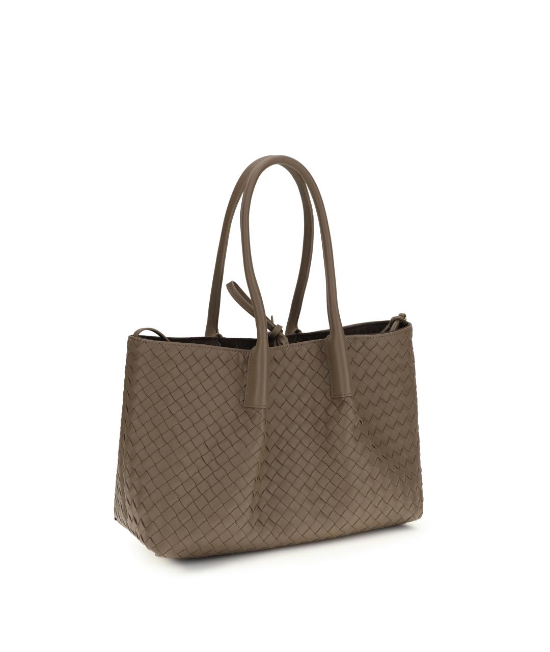 BOTTEGA VENETA Коричневая кожаная сумка тоут, фото 3