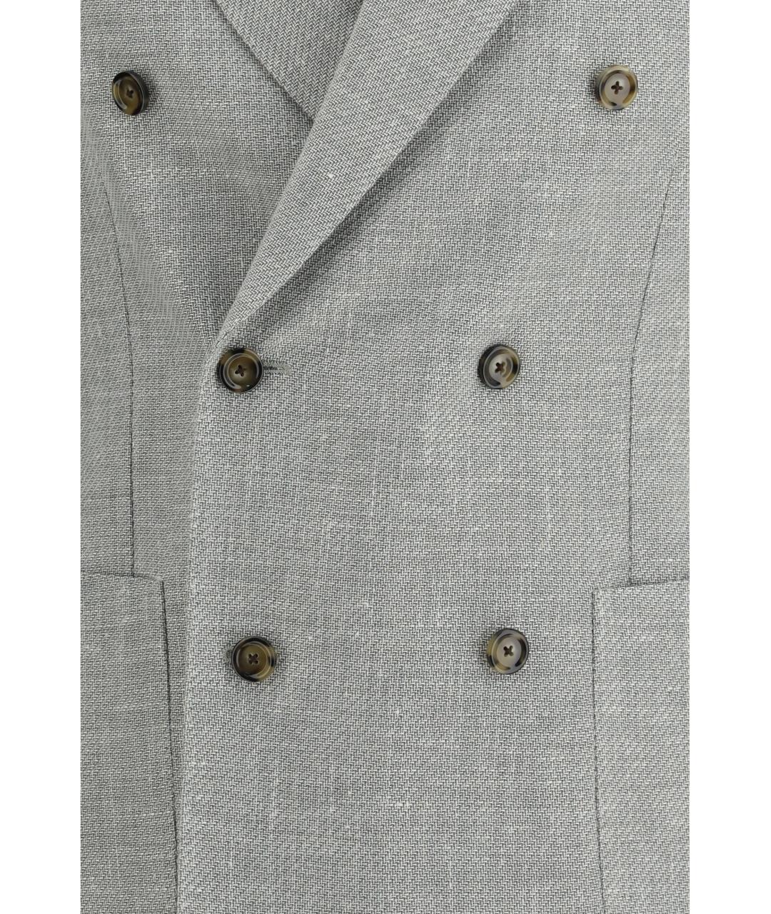 LARDINI Серый шерстяной пиджак, фото 3