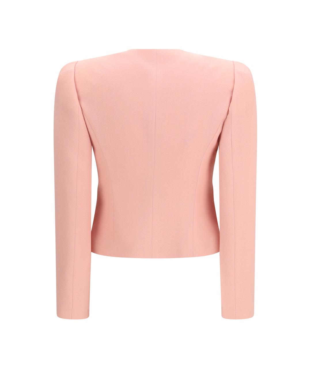 VALENTINO Розовый шерстяной жакет/пиджак, фото 2