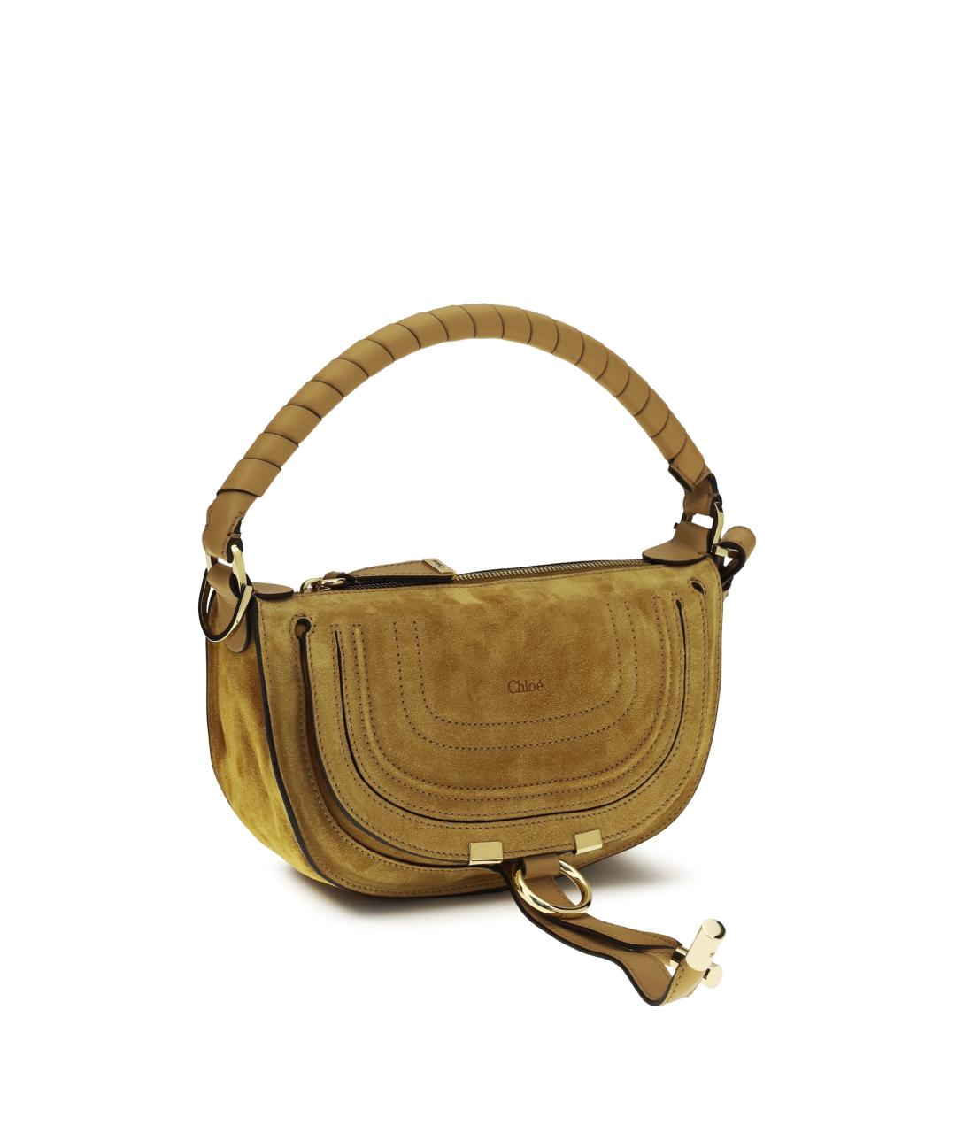 CHLOE Бежевая замшевая сумка через плечо, фото 2