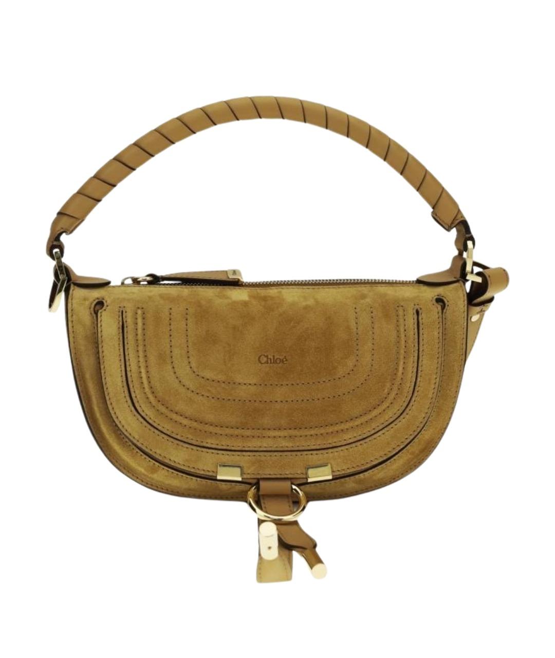 CHLOE Бежевая замшевая сумка через плечо, фото 1