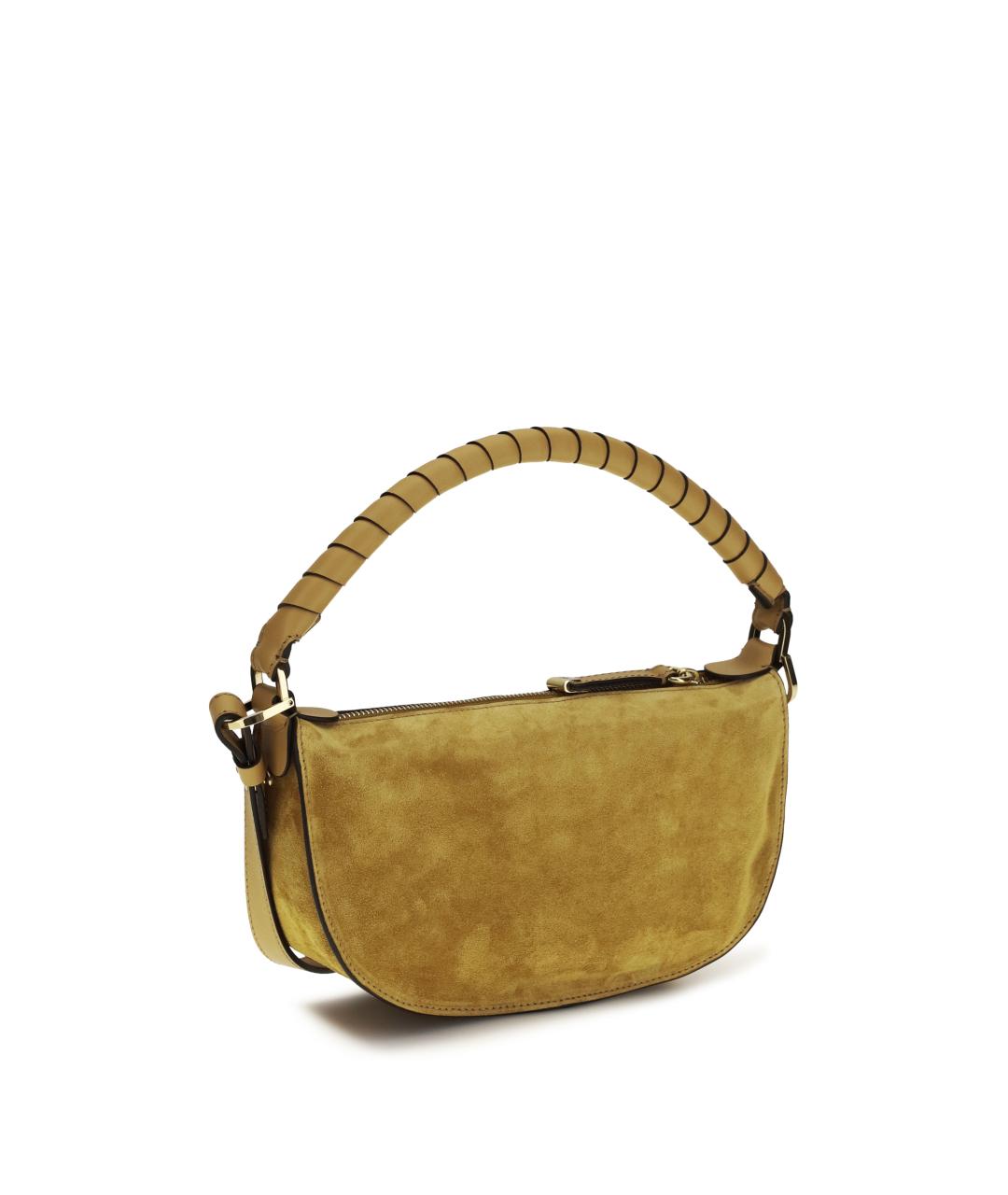 CHLOE Бежевая замшевая сумка через плечо, фото 3