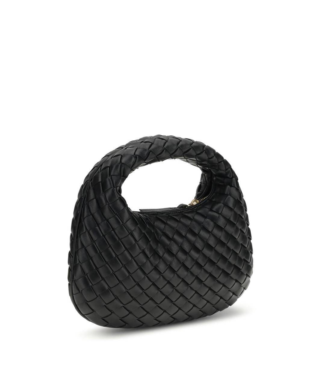 BOTTEGA VENETA Черная кожаная сумка с короткими ручками, фото 2