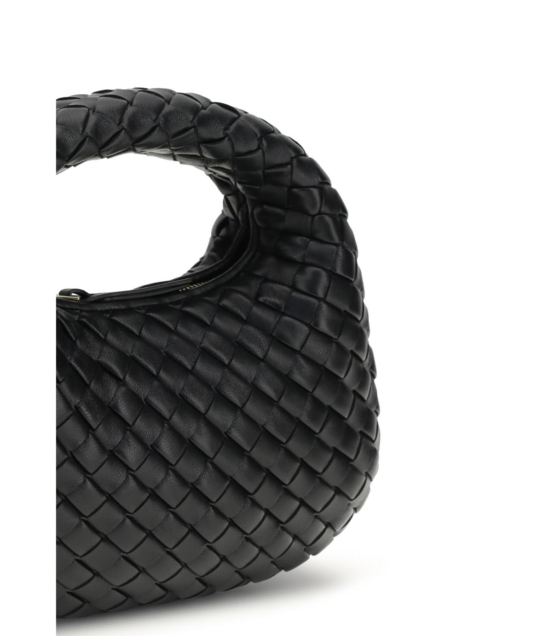 BOTTEGA VENETA Черная кожаная сумка с короткими ручками, фото 4